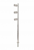 LAMPKA LED DO GABLOT SŁUPEK 3X 6K SREBRNA 3X1W